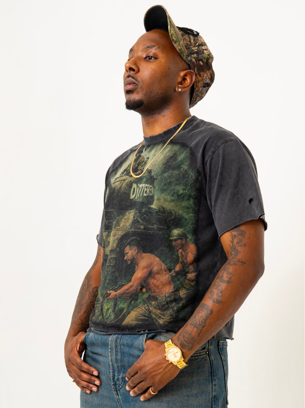 "Di77erent Lives Same Fight" Vintage Tee